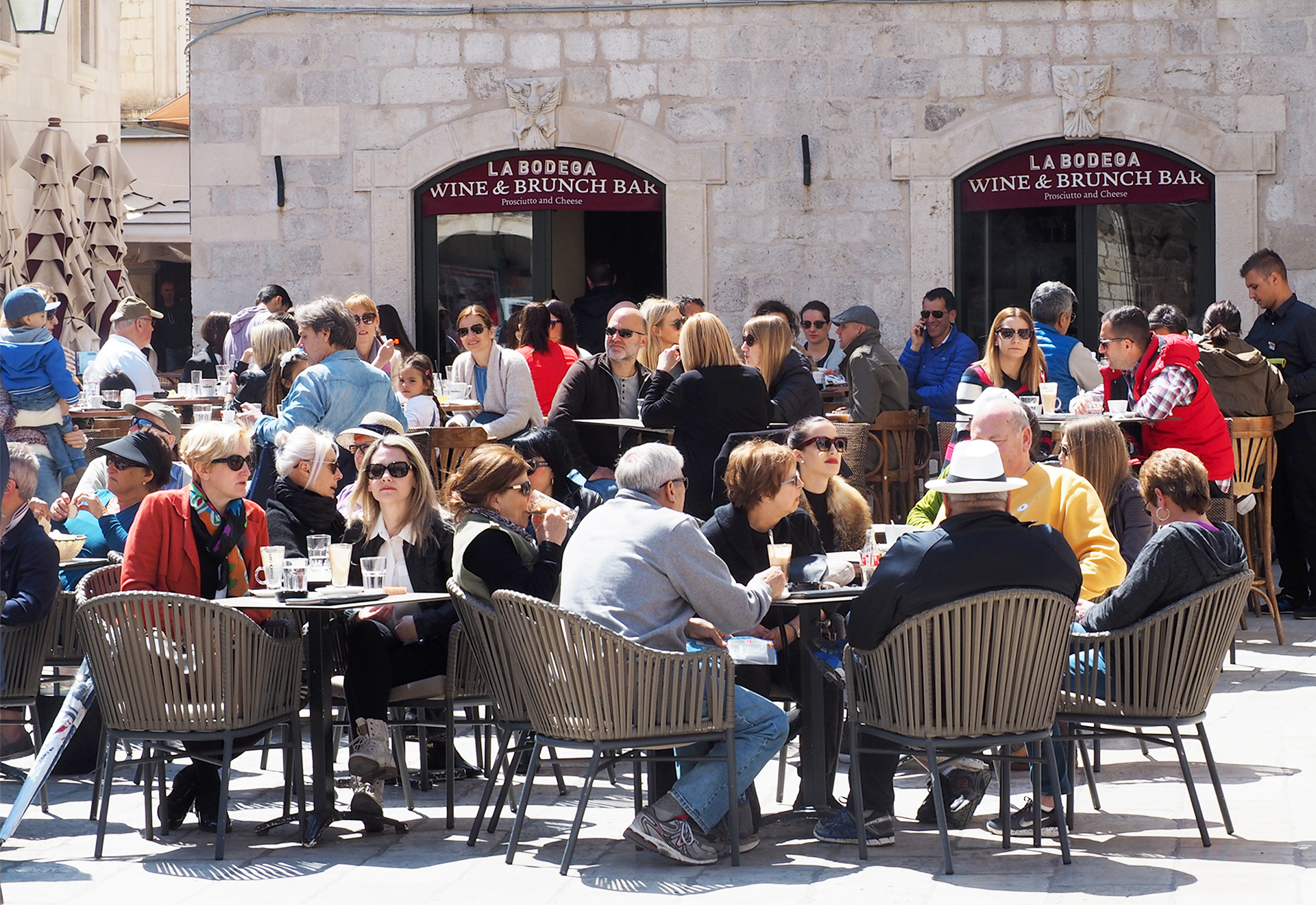 Cafe in Dubrovnik, perfect solo travel destination